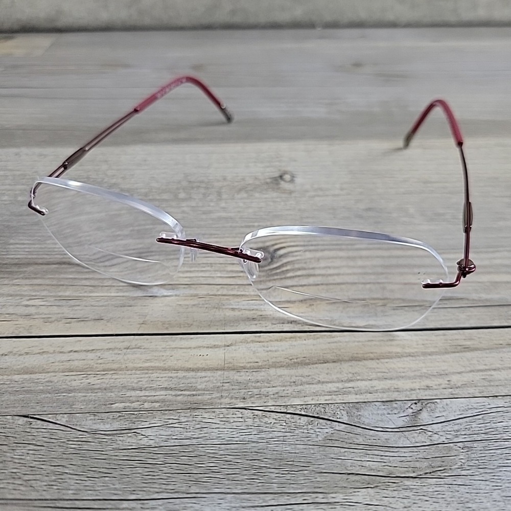 SILHOUETTE‎ 5521 FC 3040 Red Womens Eyeglasses 53-17-140mm Rimless Titanium